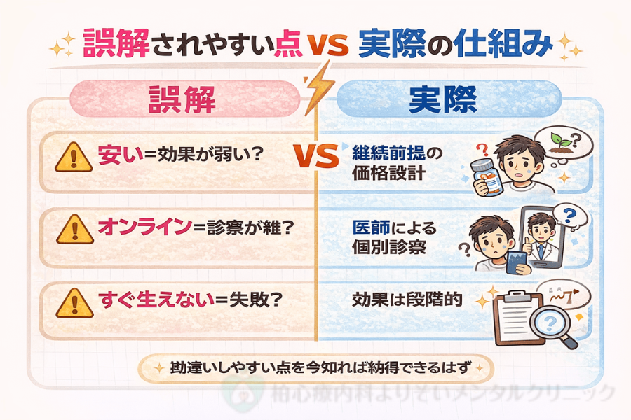 DMMオンラインクリニックのAGA治療で誤解されやすいポイント