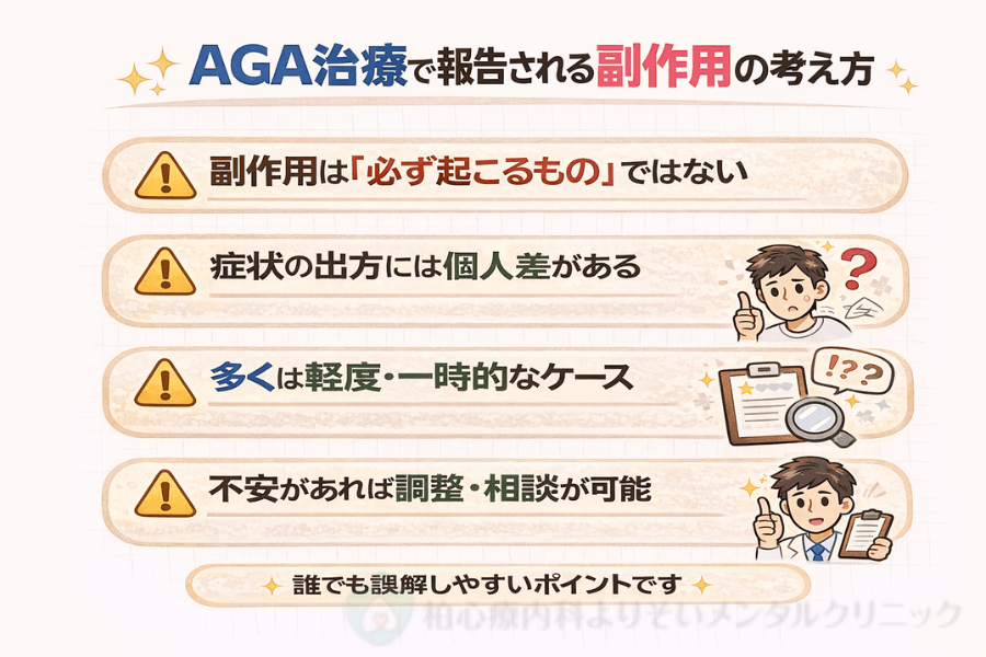 DMMオンラインクリニックAGA治療の副作用リスクと注意点