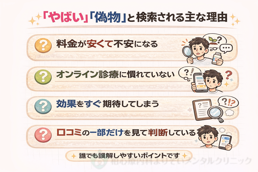 DMMオンラインクリニックのAGA治療やばい？偽物？と言われる理由