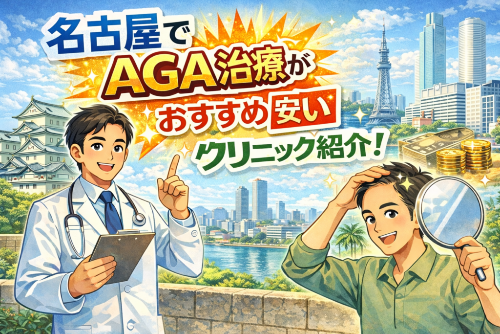 名古屋でAGA治療が安いおすすめクリニック13院【2026年最新】薄毛治療安い料金プランも紹介