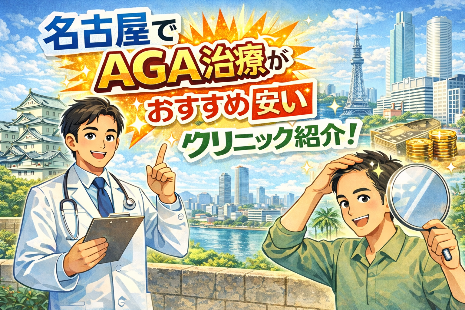 名古屋でAGA治療が安いおすすめクリニック13院【2026年最新】薄毛治療安い料金プランも紹介