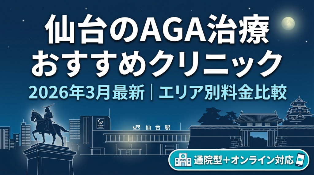 仙台のAGAおすすめ安いクリニック比較12院【最新版】安い料金プランを紹介